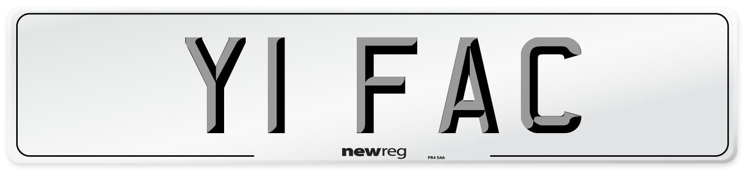 Y1 FAC Number Plate from New Reg